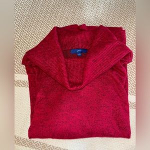 Apt. 9 long sleeve Red Sweater with cowl neck size small